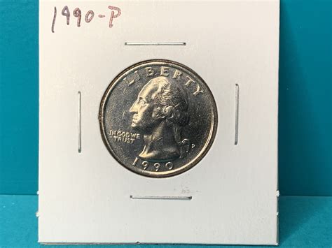 1990 p quarter dollar value|1990 p washington quarter price.